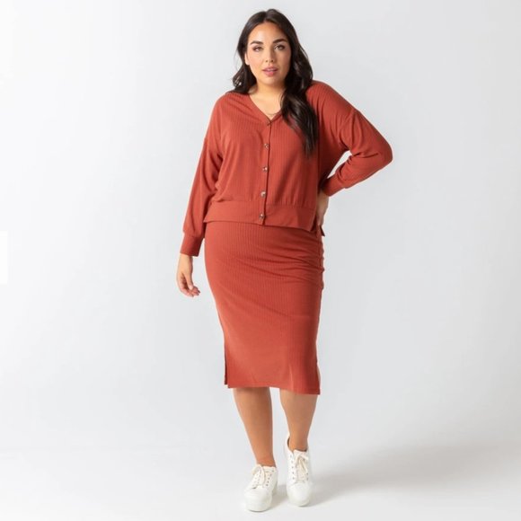 NWT Downeast "Get Set" Cardigan and Skirt - Picture 1 of 4